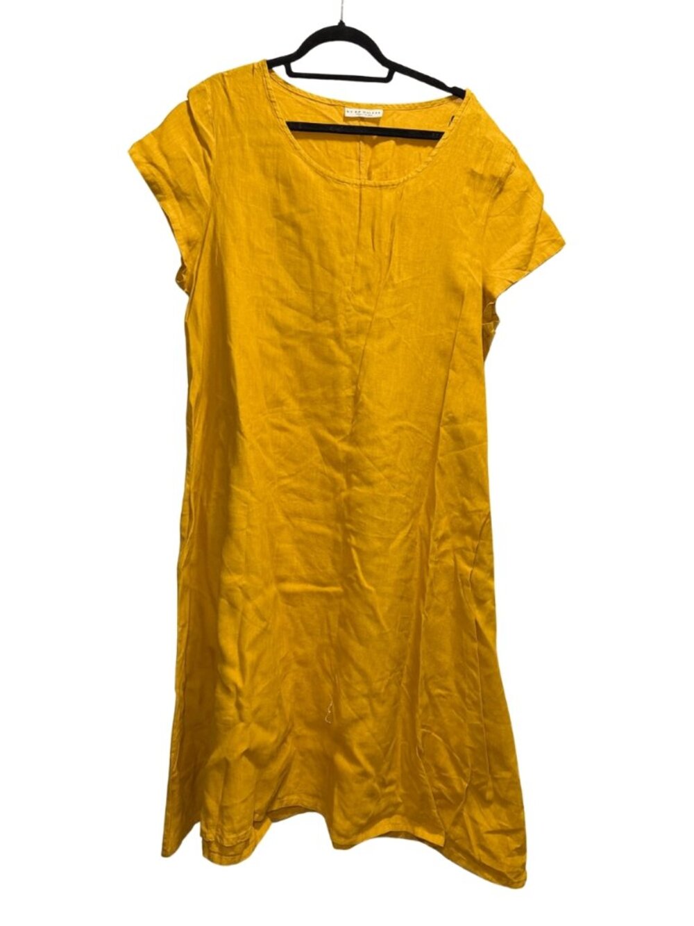 Bryn Walker Mustard Linen Midi Dress Estimated XL